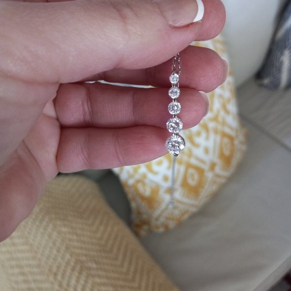 Diamonique Jewelry - 🎀5-Stone QVC Diamonique Bar Pendant